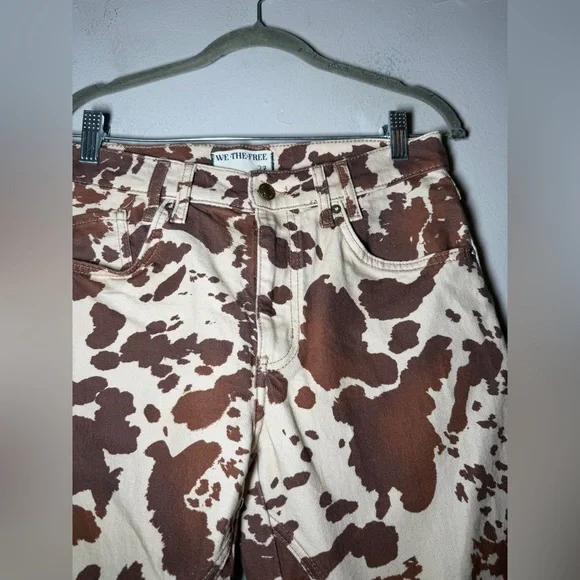 Free People We the Free Risk Taker Mid Rise Printed Jeans size 27 - Picture 4 of 6